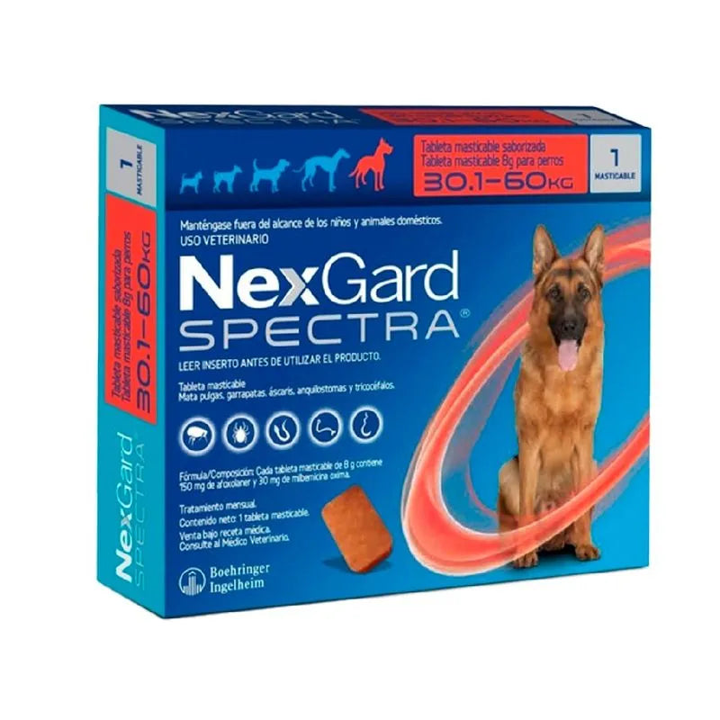 NexGard Spectra® Antiparasitario Interno y Externo para Perros – Protección. 1 Meses