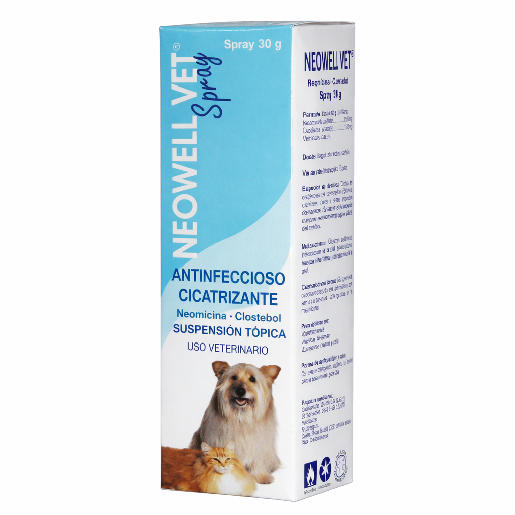 Neowel Vet® Spray Antiinfeccioso Cicatrizante de Uso Veterinario
