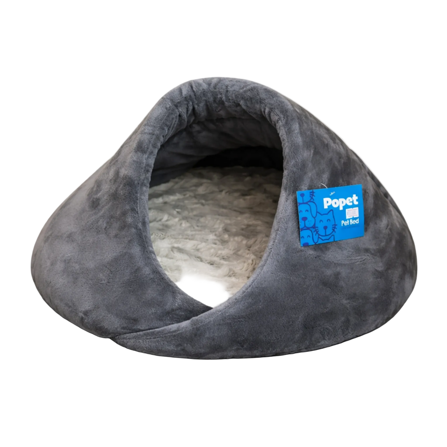 Popet Grey Cave-Style Pet Bed