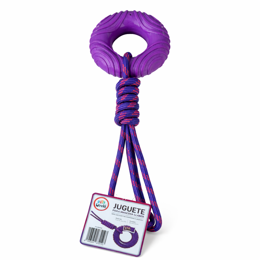 Pets World® Dog Toy with Rope and Tire