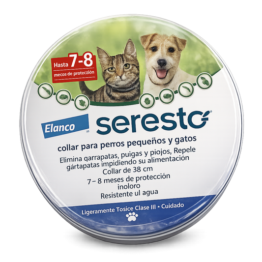Seresto® Collar Antiparasitario para Perros Pequeños y Gatos (38 cm)
