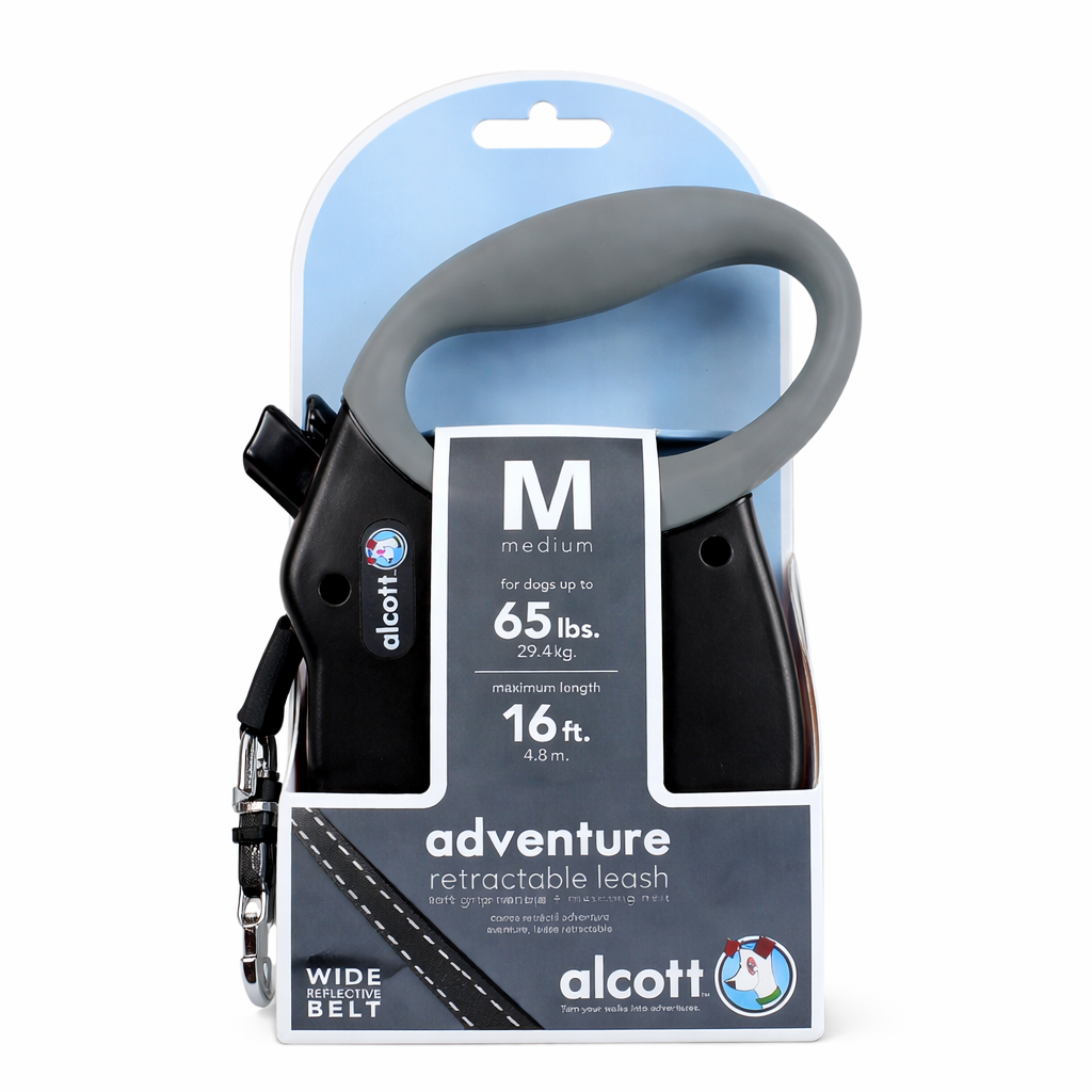 Alcott® Adventure Retractable Leash – Size M (16 ft)