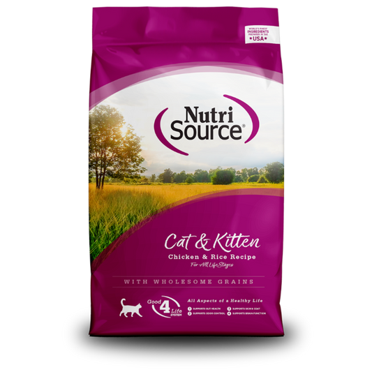 NutriSource Cat & Kitten Chicken & Rice – Alimento Seco para Gatos