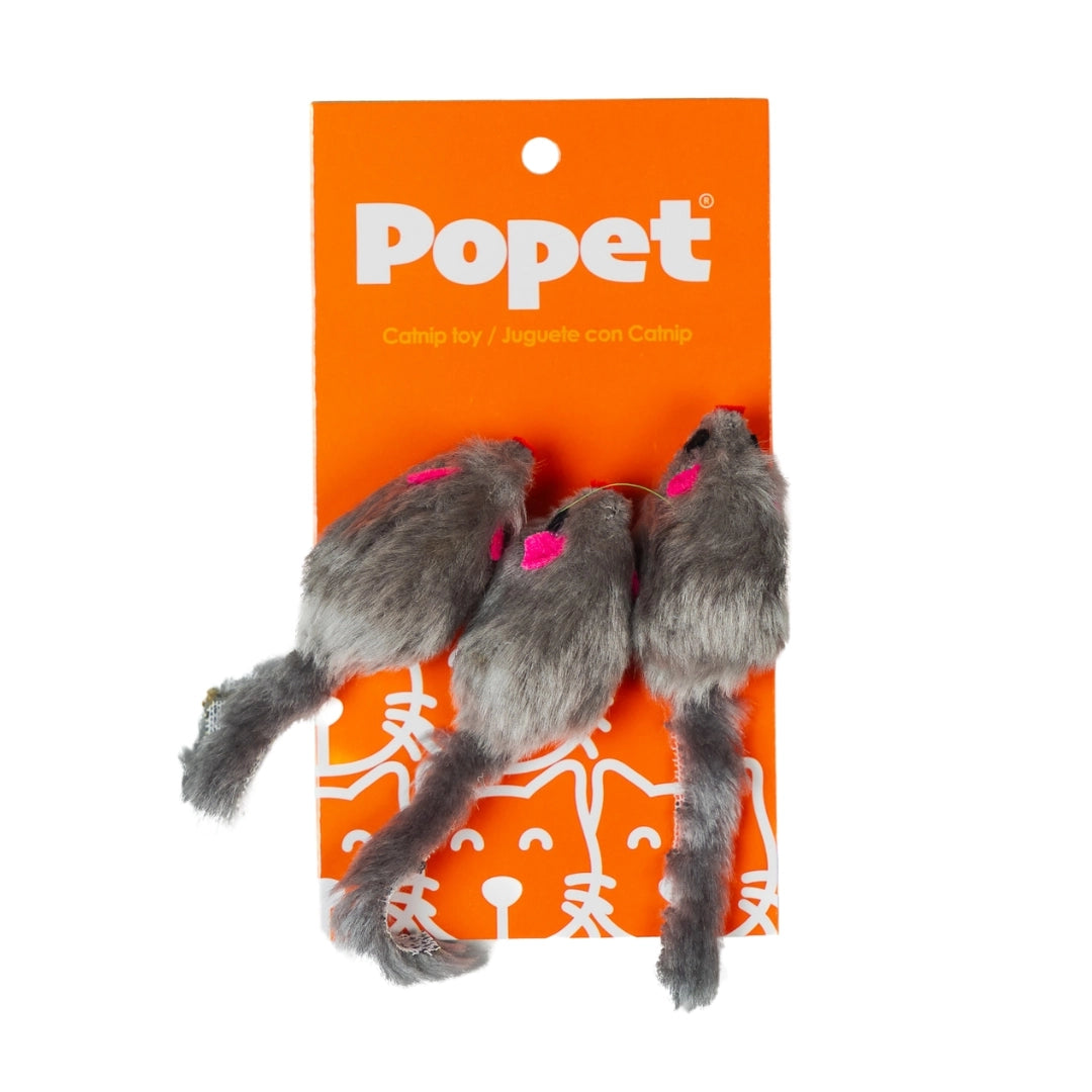 Popet Toys – Mice with Catnip 3 units