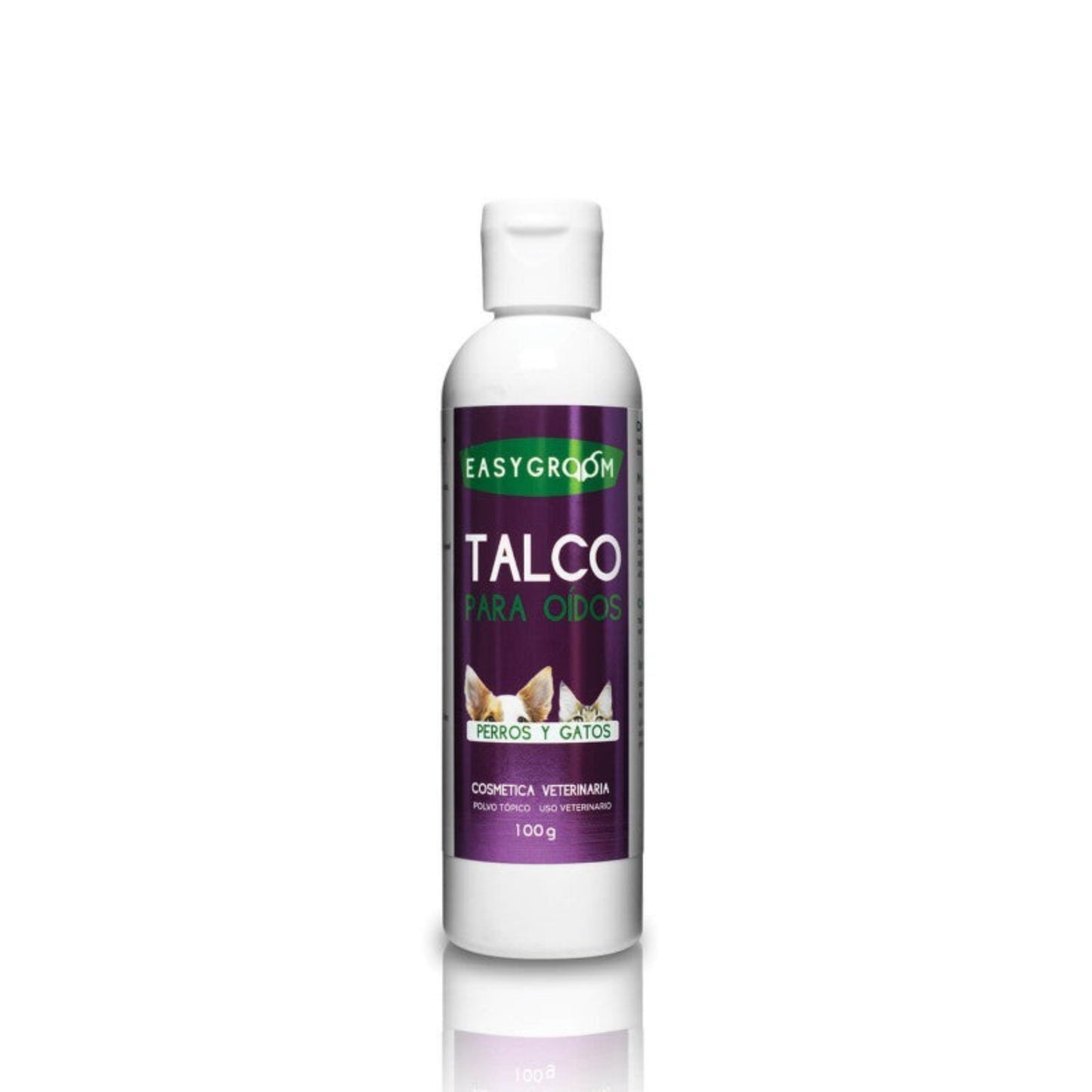 Talco para Oídos EasyGroom – Cuidado Auricular para Perros y Gatos (100 g)